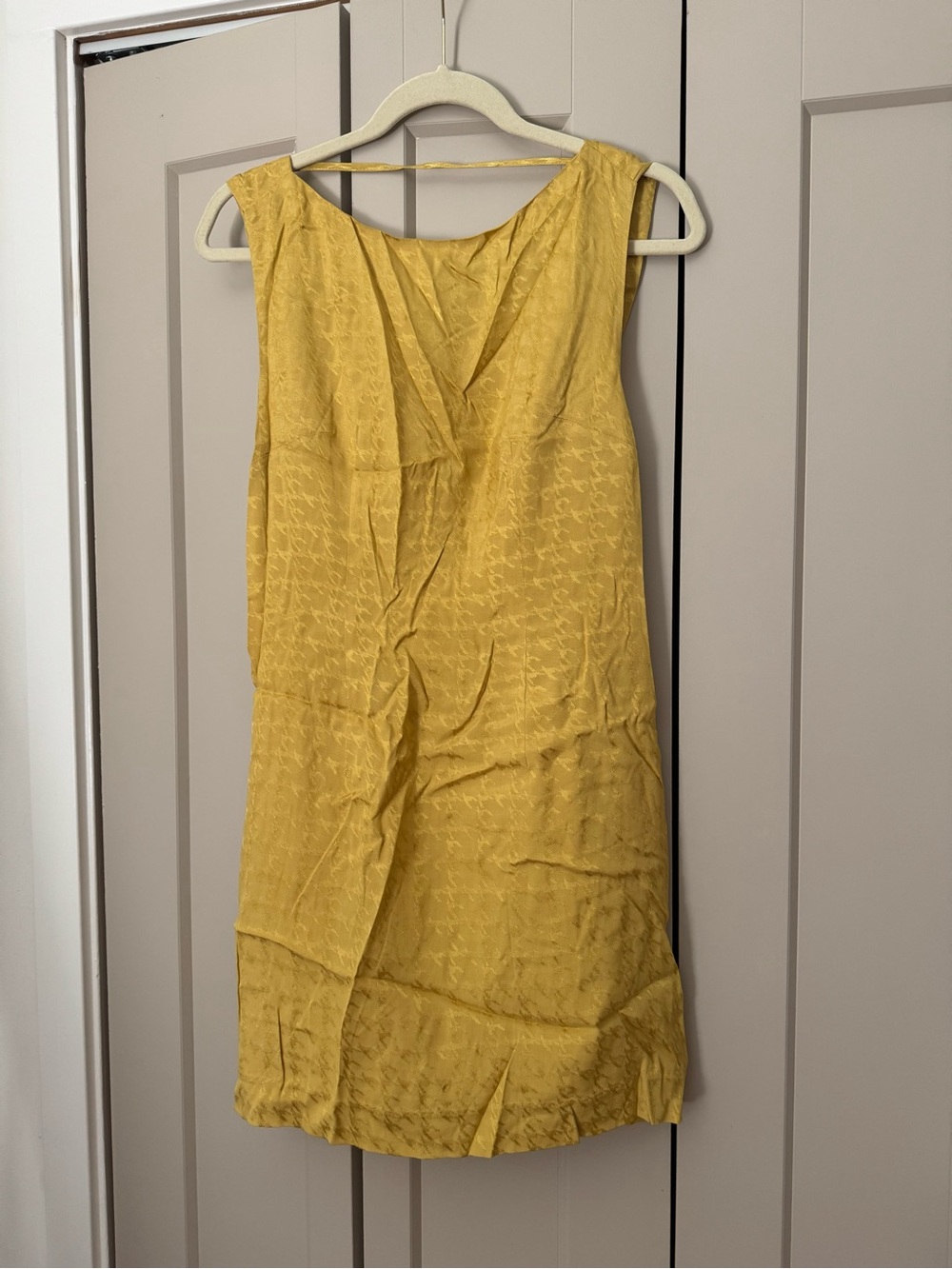 ASTR the Label Yellow Mini Shift Dress with Open Back